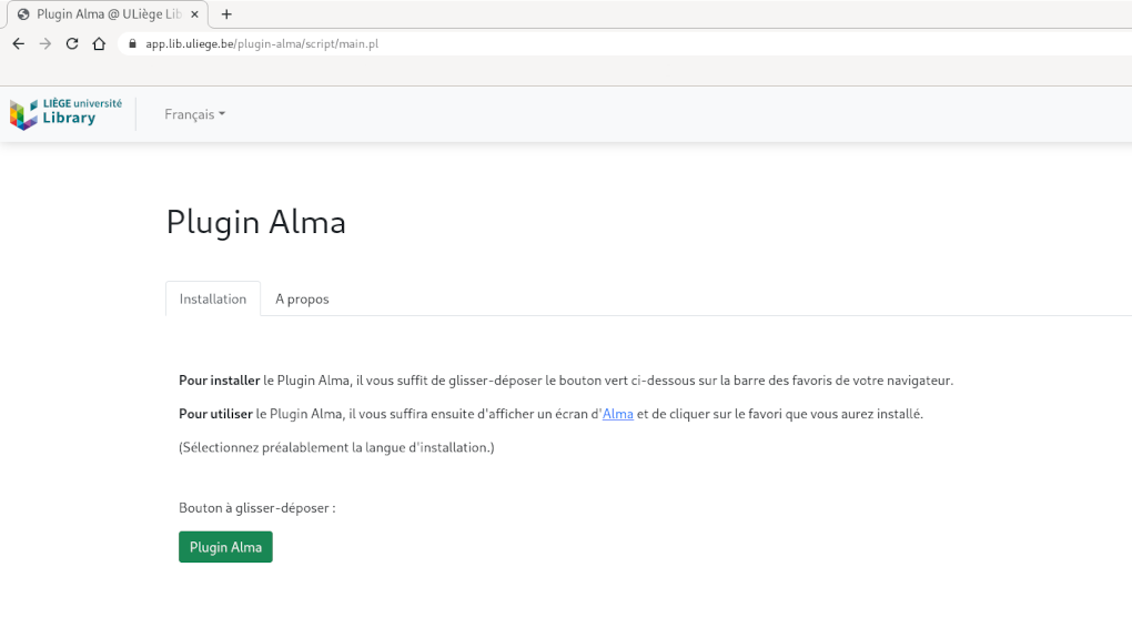 Bookmarklet Alma